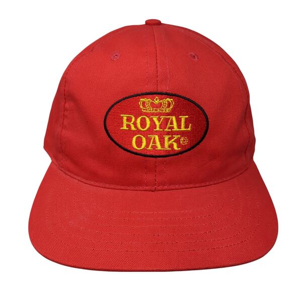 Royal Oak Slideback Baseball Cap Red One Size Embroidered La Mode Vintage USA - Picture 1 of 9